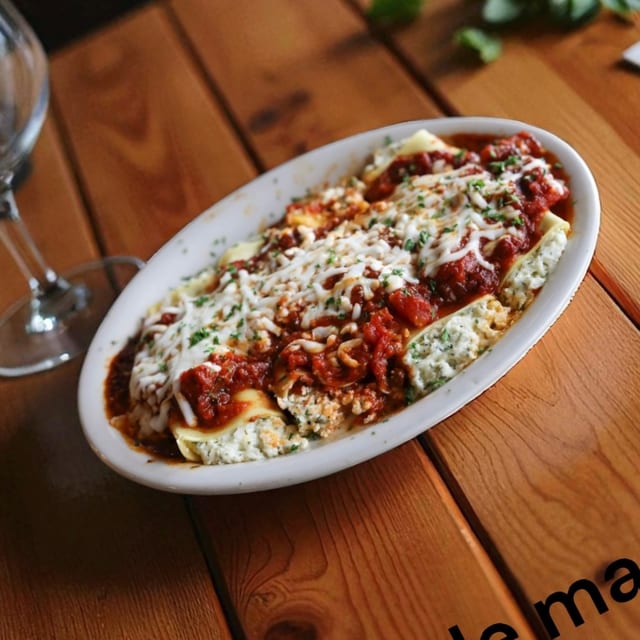 Our Famous Cheese Manicotti.