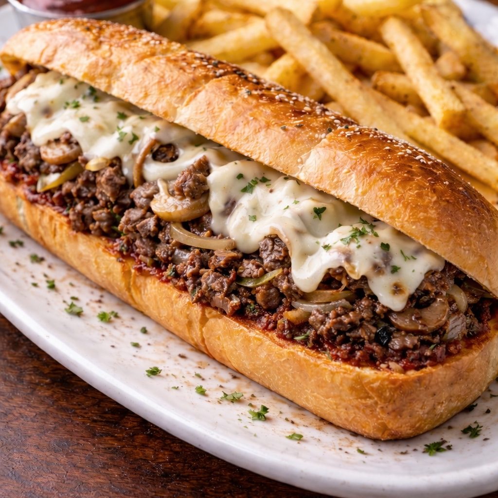 Philly Cheesesteak Sandwich.
