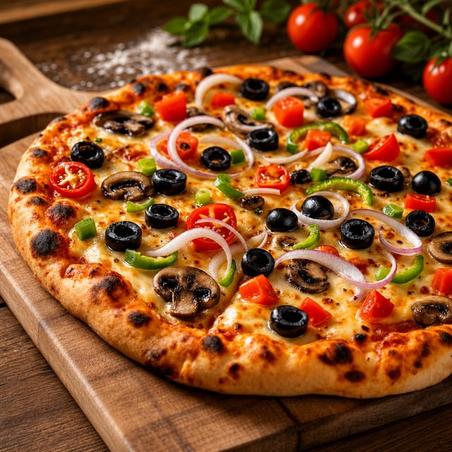 Garden Fresh Veggie Pizza.