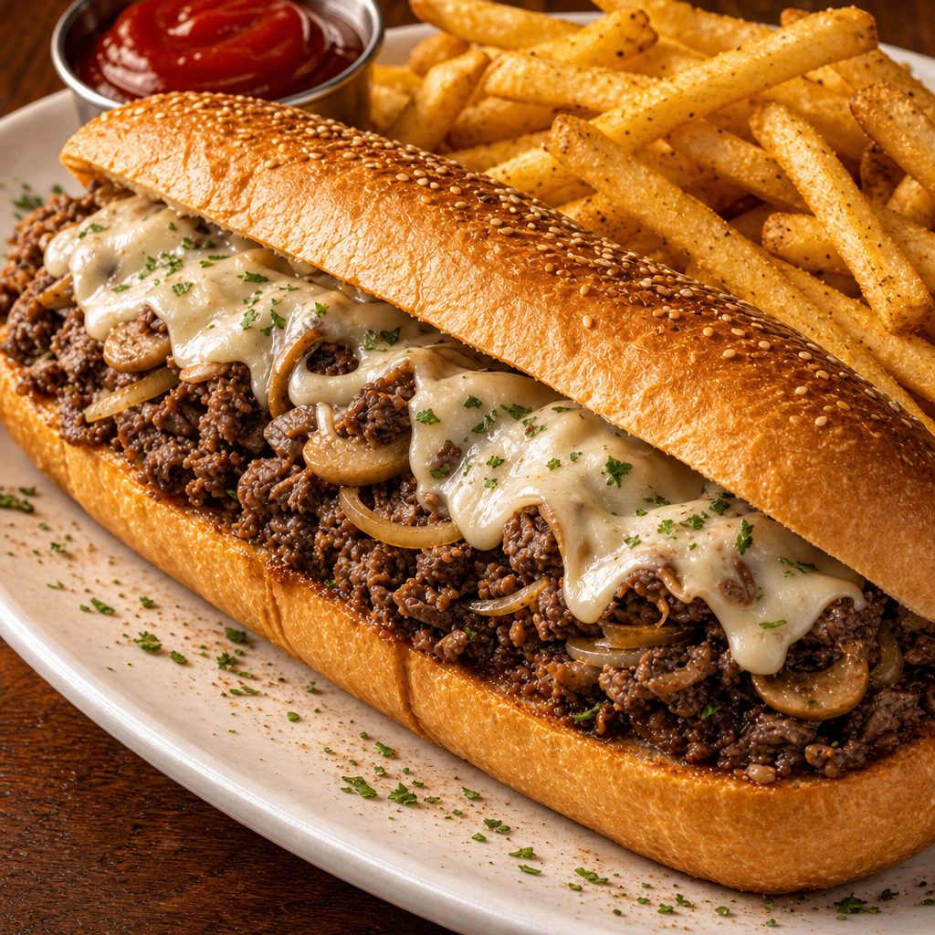 Philly Cheesesteak Sandwich.